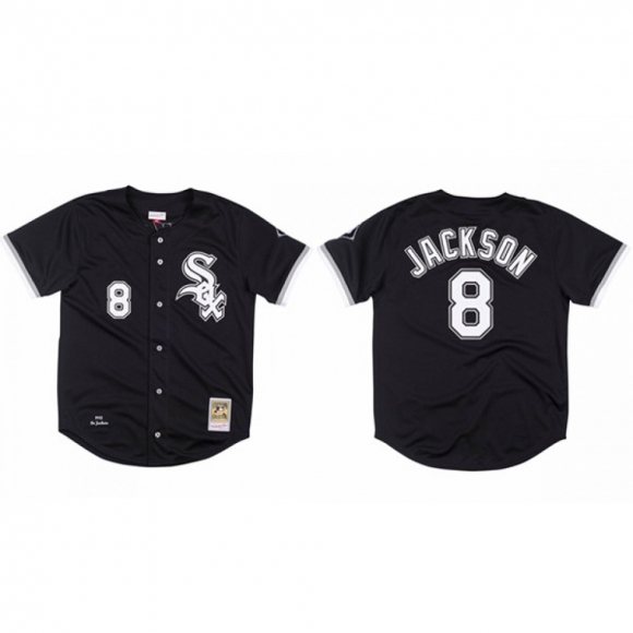 Men's Chicago White Sox #8 Bo Jackson Black Stitched Jersey