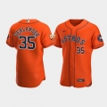 Men's Houston Astros #35 Justin Verlander Orange 60th Anniversary Flex Base Stitched Baseball Jersey