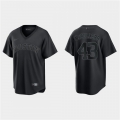 Men's Houston Astros #43 Lance McCullers Black Pitch Black Fashion Replica Stitched Jersey