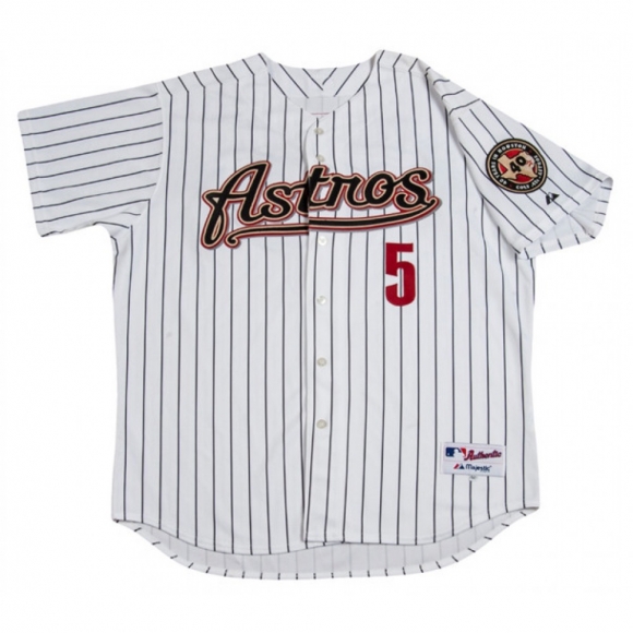 Men's Houston Astros #5 Jeff Bagwell White Cool Base Stitched Baseball Jersey