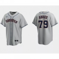 Men's Houston Astros #79 Jose Abreu Grey Cool Base Stitched Jersey