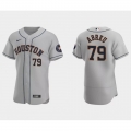 Men's Houston Astros #79 Jose Abreu Grey Flex Base Stitched Jersey