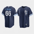 Men's Kansas City Royals #66 Ryan O'Hearn 2022 Navy City Connect Cool Base Stitched Jersey