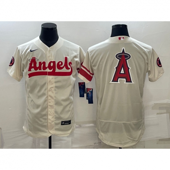 Men's Los Angeles Angels 2022 Cream City Connect Team Big Logo Flex Base Stitched Jersey