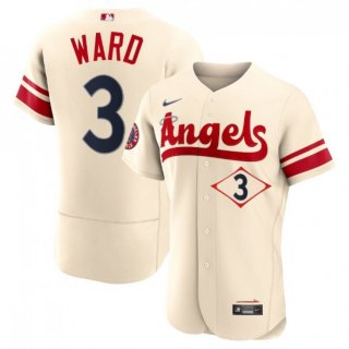 Men's Los Angeles Angels #3 Taylor Ward 2022 Cream City Connect Flex Base Stitched Jersey