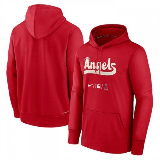 Men's Los Angeles Angels Red 2022 City Connect Therma Performance Pullover Hoodie
