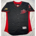 Men's Los Angeles Angels X Anaheim Ducks #27 Mike Trout Black Flex Base Stitched Jersey