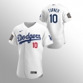 Men's Los Angeles Dodgers #10 Justin Turner White 2020 World Series Bound stitched Jersey