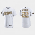 Men's Los Angeles Dodgers #22 Clayton Kershaw 2022 All-Star White Flex Base Stitched Baseball Jersey