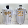 Men's Los Angeles Dodgers #26 Tony Gonsolin 2022 All-Star White Cool Base Stitched Baseball Jersey