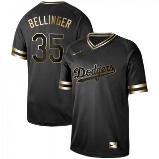 Men's Los Angeles Dodgers #35 Cody Bellinger Black Gold Stitched MLB Jersey