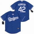 Men's Los Angeles Dodgers #42 Jackie Robinson Blue Cool Base Stitched Jersey