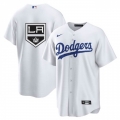 Men's Los Angeles Dodgers & Kings White Cool Base Stitched Jersey