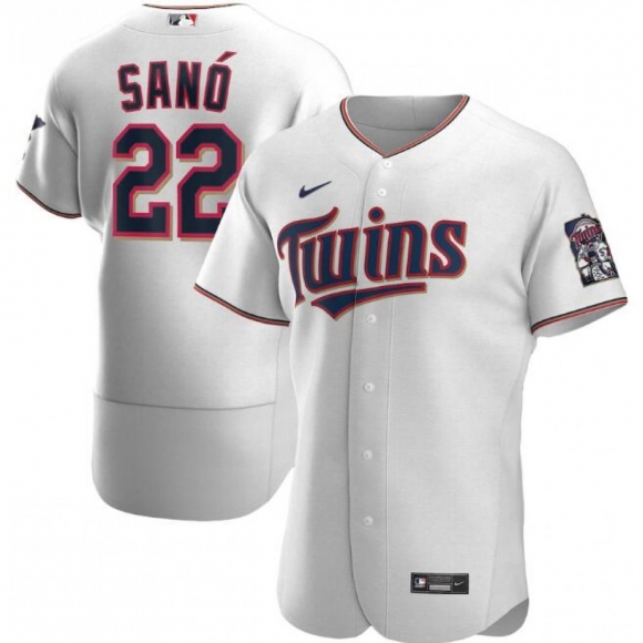 Men's Minnesota Twins #22 Miguel Sano White Flex Base Stitched MLB Jersey