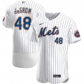 Men's New York Mets #48 Jacob deGrom 2020 White Flex Base Stitched MLB Jersey