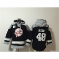 Men's New York Yankees #48 Anthony Rizzo Black/Grey Ageless Must-Have Lace-Up Pullover Hoodie