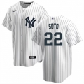 Men's New York Yankees #22 Juan Soto White Cool Base Stitched Baseball Jersey