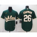 Men's Oakland Athletics #26 Matt Chapman Green Cool Base Stitched MLB Jersey