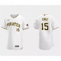Men's Pittsburgh Pirates #15 Oneil Cruz White Flex Base Stitched Baseball Jersey