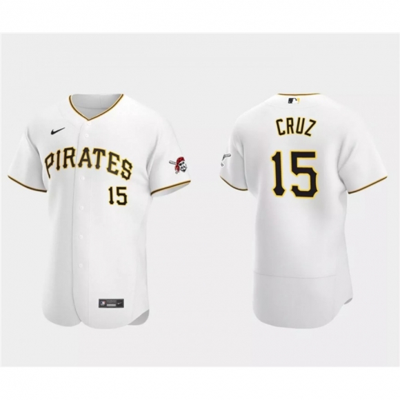 Men's Pittsburgh Pirates #15 Oneil Cruz White Flex Base Stitched Baseball Jersey