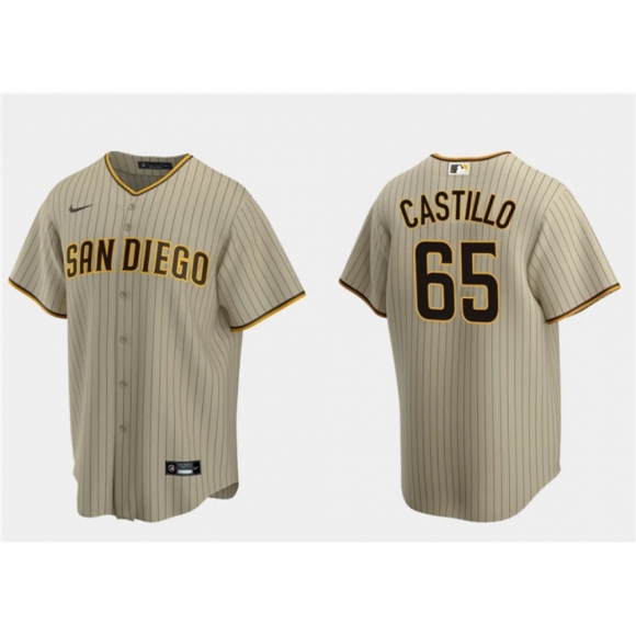 Men's San Diego Padres #65 Jose Castillo Tan Cool Base Stitched Jersey