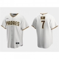 Men's San Diego Padres #7 Ha-Seong Kim White Cool Base Stitched Jersey