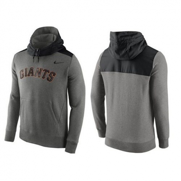 Men's San Francisco Giants Nike Gray Cooperstown Collection Hybrid Pullover Hoodie