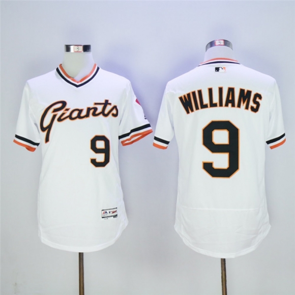 Men's San Franciscoc Giants #9 Matt Williams White Cool Base Cooperstown Collection Player Stitched MLB Jersey