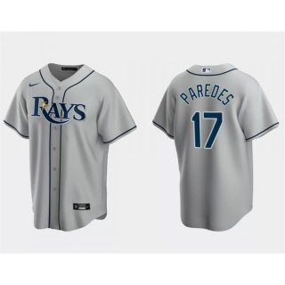 Men's Tampa Bay Rays #17 isaac Paredes Gray Cool Base Stitched Baseball Jersey