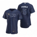 Men's Tampa Bay Rays #5 Wander Franco Navy Flex Base Stitched Jersey