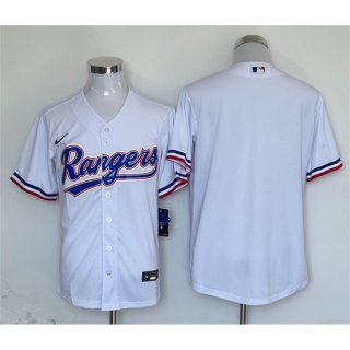 Men's Texas Rangers Blank White Cool Base Stitched Baseball Jersey