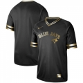 Men's Toronto Blue Jays Black Gold Stitched MLB Jersey