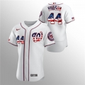 Men's Washington Nationals #44 Daniel Hudson White 2020 Stars & Stripes Flex Base Stitched Jersey