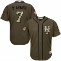 Mets #28 Daniel Murphy Green Cool Base W/2015 World Series Patch Stitched MLB Jersey