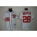 Nationals #28 Jayson Werth White Stitched MLB Jersey