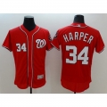 Nationals #34 Bryce Harper Red Flexbase Authentic Collection Stitched MLB Jersey