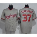 Nationals #37 Stephen Strasburg Grey New Cool Base Stitched MLB Jersey