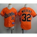 Orioles #32 Matt Wieters Orange Cool Base Stitched Youth MLB Jersey