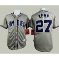 Padres #27 Matt Kemp Grey Cool Base Stitched MLB Jersey
