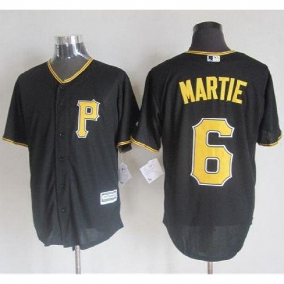 Pirates #6 Starling Marte Black New Cool Base Stitched MLB Jersey