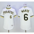 Pirates #6 Starling Marte White Flexbase Authentic Collection Cooperstown Stitched MLB Jersey
