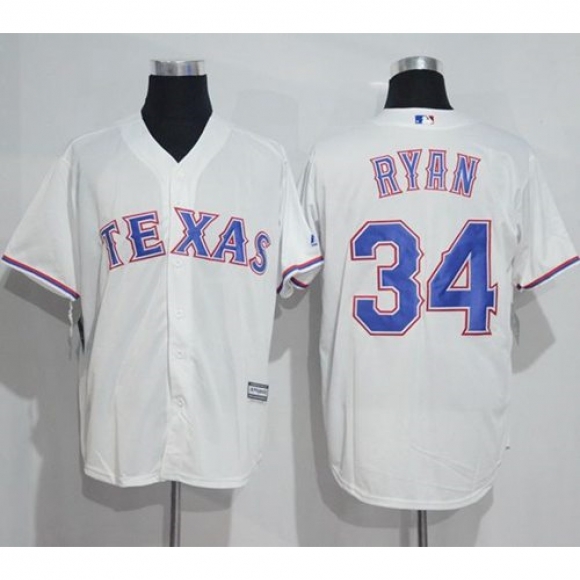 Rangers #34 Nolan Ryan White New Cool Base Stitched MLB Jersey