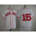 Red Sox #15 Dustin Pedroia White 1936 Turn Back The Clock Stitched MLB Jersey