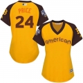 Red Sox #24 David Price Gold 2016 All-Star American League Women's Stitched MLB Jersey