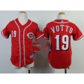 Reds #19 Joey Votto Red Cool Base Stitched Youth MLB Jersey