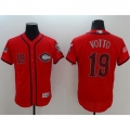 Reds #19 Joey Votto Red Fashion Stars & Stripes Flexbase Authentic Stitched MLB Jersey