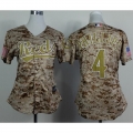 Reds #4 Brandon Phillips Camo Women's Alternate Cool Base Stitched MLB Jersey