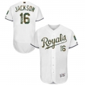 Royals #16 Bo Jackson White Flexbase Authentic Collection 2016 Memorial Day Stitched MLB Jersey