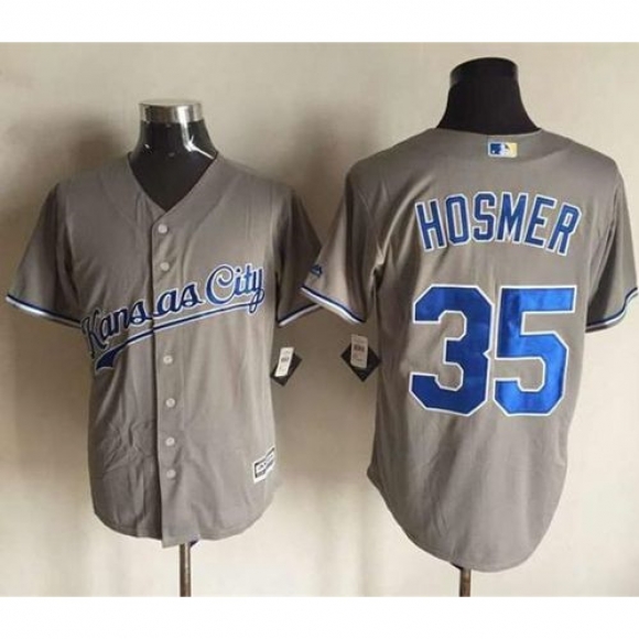 Royals #35 Eric Hosmer New Grey Cool Base Stitched MLB Jersey