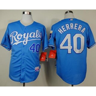 Royals #40 Kelvin Herrera Light Blue Alternate Cool Base Stitched MLB Jersey